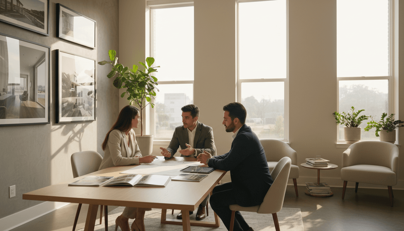 Real estate professionals in collaborative training environment